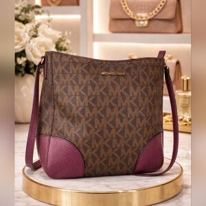 Michael Kors Bag Brown and Purple Women's‎ Messenger Purse guc